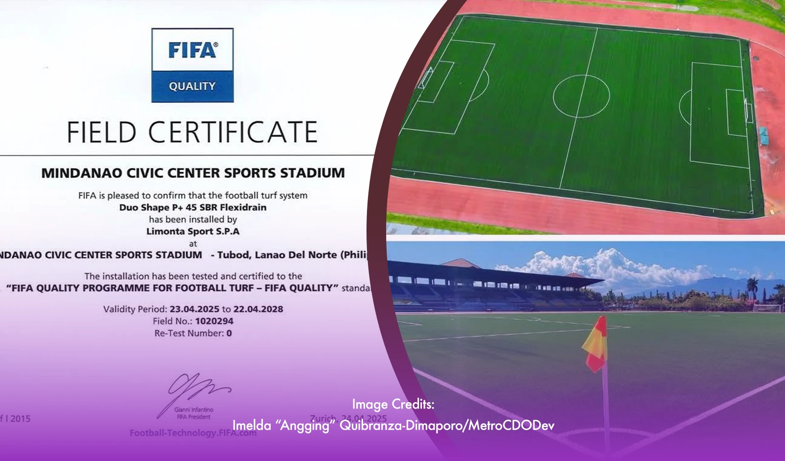 Lanao Del Norte Field Gets Stringent FIFA Approval